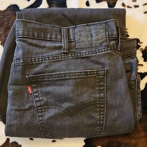Levi's Men's Charcoal Gray Jeans with Red Tab